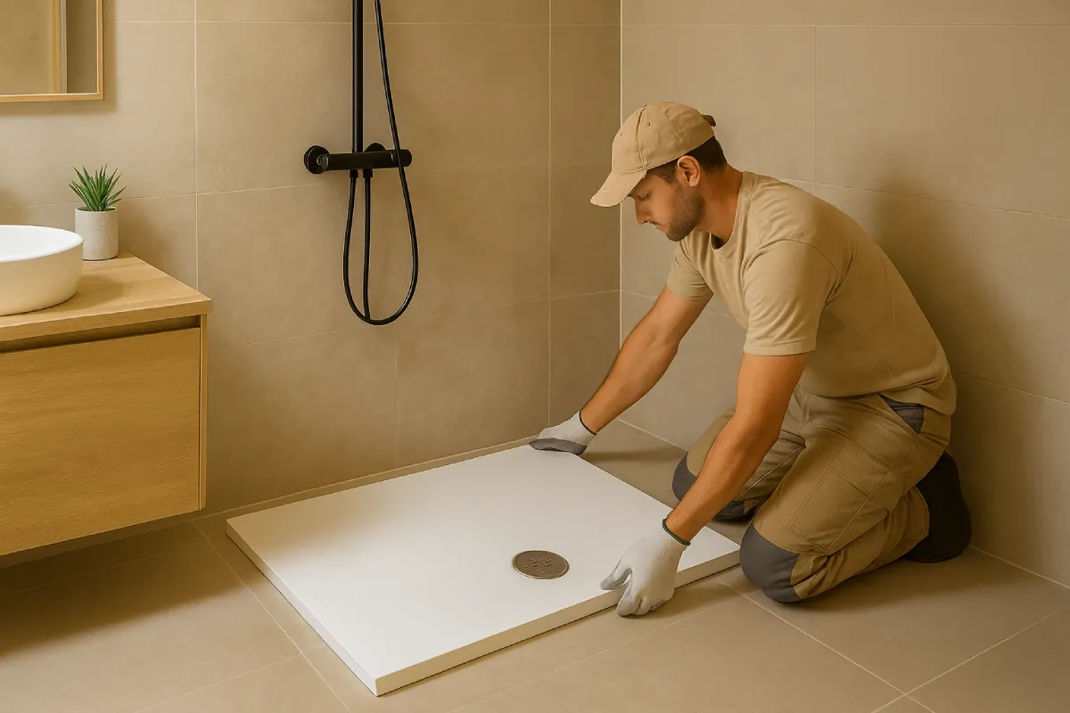 Colocación de platos de ducha antideslizantes en Blanes