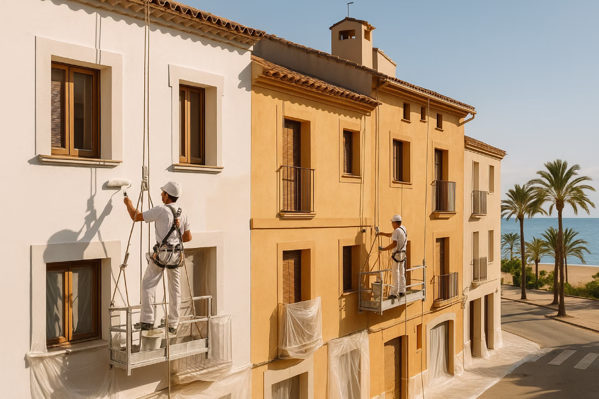 Pintado de fachadas en Blanes